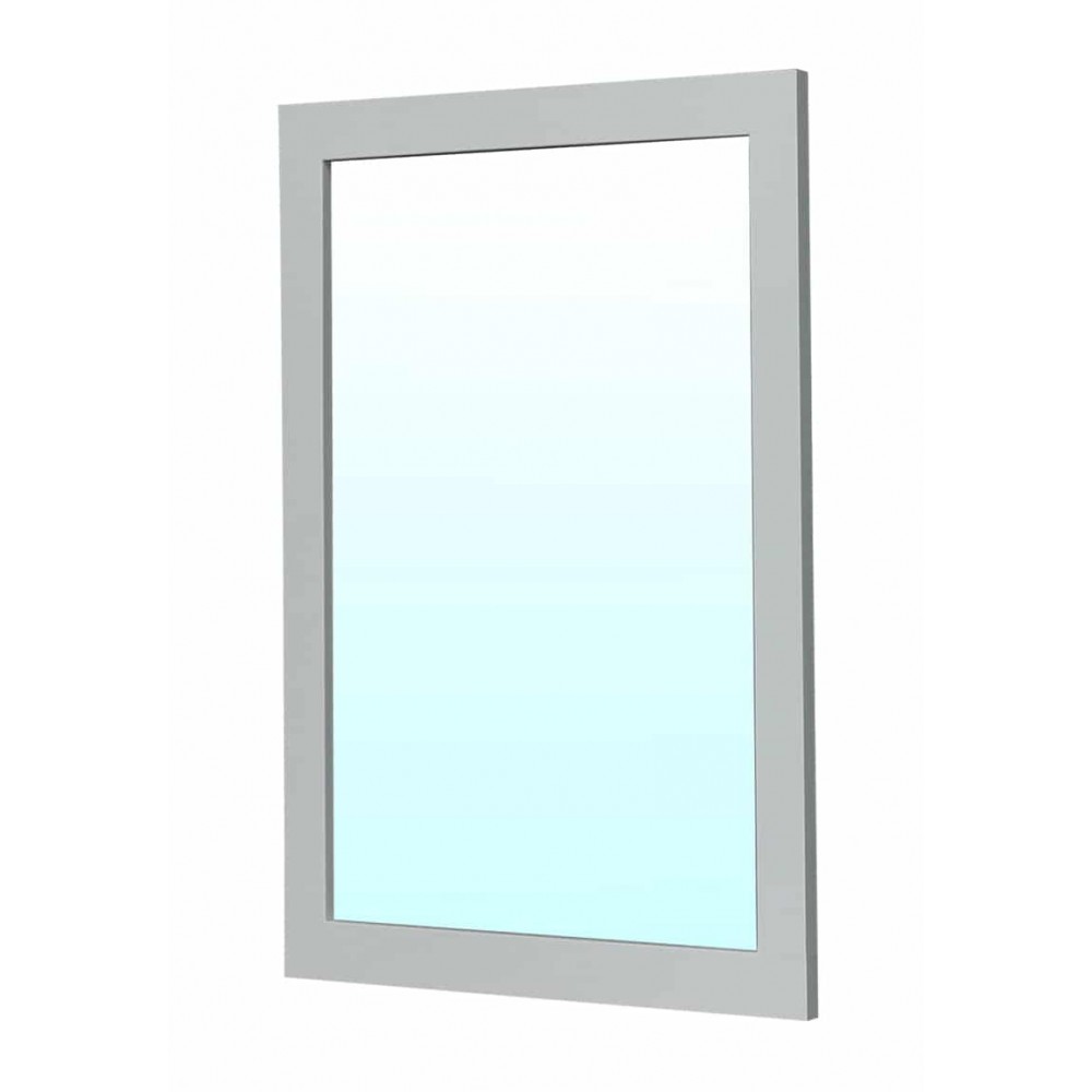 Miroir simple de salle de bain avec cadre blanc 50×70 cm