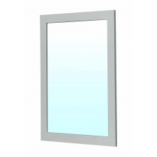 Miroir simple de salle de bain avec cadre blanc 50×70 cm