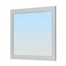 Miroir simple de salle de bain avec cadre blanc 60×70 cm
