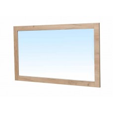 Miroir simple de salle de bain avec cadre chêne 120×70 cm