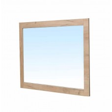 Miroir simple de salle de bain avec cadre chêne 60×70 cm