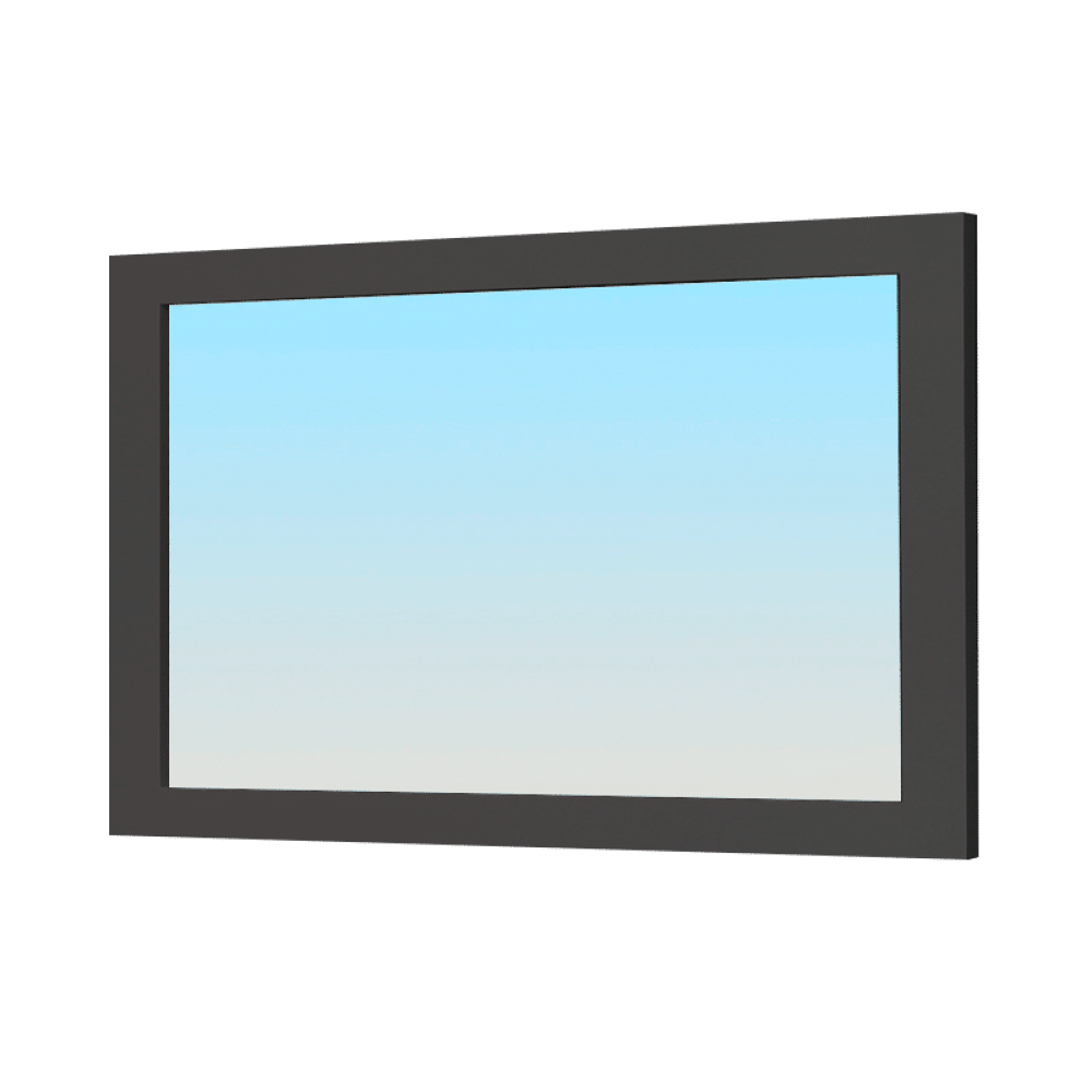 Miroir simple de salle de bain avec cadre gris 120×70 cm