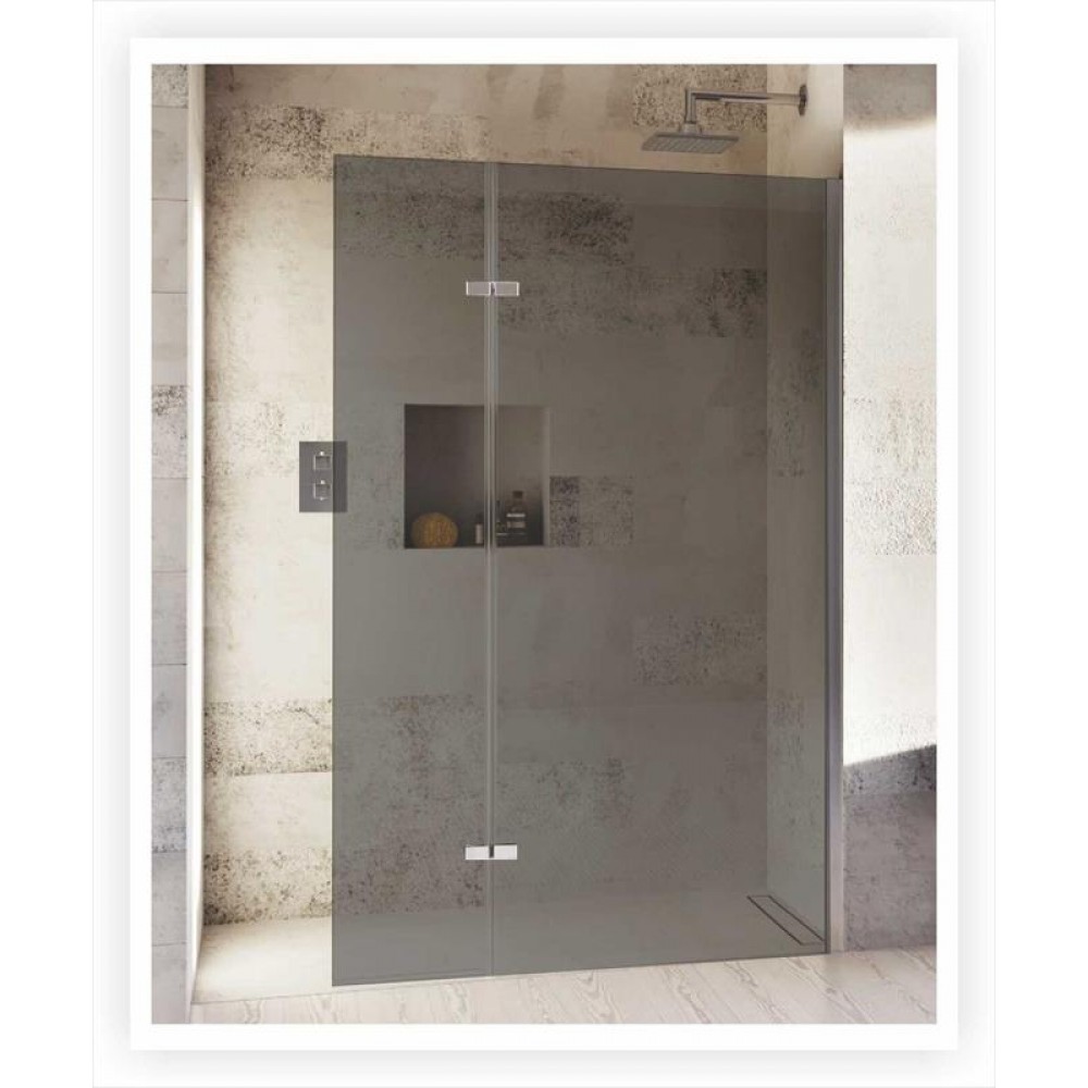 #A33 LIBERTO PAROIE FIXE+PORTE FUME PIVOTANTE NANO 8MM  1190+450X2000 CM REGLABLE 2CM 